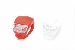 TT. Euro-Kft Szilikonos kerékpár lámpa szett, első-hátsó, 3funkciós (B-1203)