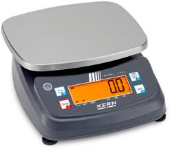 KERN FPB 3K-4 (3kg/0, 2g) IP68/IP69K digitális asztali mérleg ellenőrző mérés, darabszámlálás, adapter, akkumulátor (FPB 3K-4)