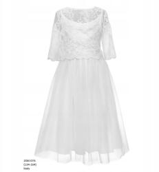  Sly 2SM-07A Fehér alkalmi ruha, elsőáldozásra, 158-as méret