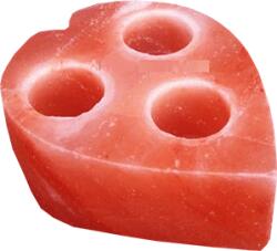  Himalája sómécses szív alakú 3 mécsestartóval