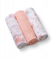 BabyOno muszlin pelenka 3db 348/11 rózsaszín (348/11)
