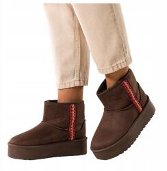 Casu Hótaposó Csokoládé Női Mukluki Kényelmes Futó Platform R 36 (7102590000361)