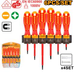 INGCO Trusa de surubelnite pentru electricieni, 6 piese