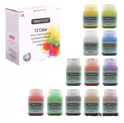 Fengda® - Fenghua Bida 12x30ml FENGDA TIMBERTECH akril airbrush festékek szettje (FEN.AP30-3564)