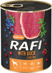 RAFI KUTYA PÁSTÉTOM KACSA VÖRÖS- ÉS KÉK ÁFONYÁVAL KONZERV 800G min rendelhető 6db - pet2000