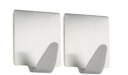 WALTECO Öntapadós akasztó nagy négyzet alakú rozsdamentes acél 2 db (WT-8489)