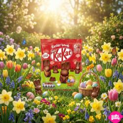 KITKAT Mini Bunnies Milk - Tejcsokoládé nyuszik ropogós gabonás töltelékkel 55 g