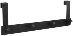 Walteco Ajtóakasztó 4 kampóval 20 mm-es felfüggesztéssel matt fekete (WT-8672)