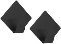 Walteco Öntapadós akasztó nagy rombusz alakú matt fekete 2 db (WT-8663)