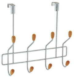 Walteco Ajtóakasztó 4 kampóval 40 mm-es felfüggesztéssel krómozott (WT-8187)