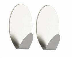 Walteco Öntapadós akasztó nagy ovális rozsdamentes acél 2 db (WT-8488)