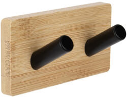 Walteco Bambusz kabáttartó 2 akasztóval négyzet alakú fekete FSCŽ (WT-8751)