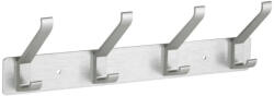 Walteco Ruhatartó fogas 4 akasztóval 295 mm alumínium szálcsiszolt szatén nikkel (WT-8465)