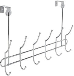 Walteco Ajtóakasztó 6 horog 40 mm-es felfüggesztés króm (WT-8504)