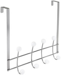 WALTECO Ajtóakasztó 4 horoggal 40 mm-es felfüggesztés matt nikkel (WT-8172)