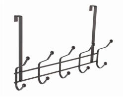 Walteco Ajtóakasztó 5 horoggal 20 mm-es felfüggesztés antikbarna (WT-8536)