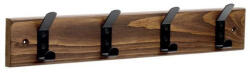 Walteco Ruhatartó állvány 500x80mm 4 akasztóval karcolt fa rózsafa (WT-8106)