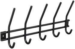Walteco Ruhatartó 5 akasztóval matt fekete (WT-8612)