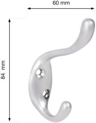 Walteco Sentini kabáttartó matt króm (WT-8253)