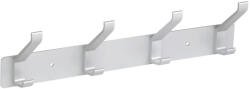 WALTECO Ruhatartó 4 akasztóval 295 mm eloxált alumínium (WT-8461)