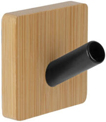 Walteco Bambusz kabáttartó 1 akasztóval négyzet alakú fekete FSCŽ (WT-8750)
