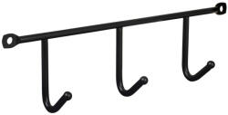 Walteco Ruhatartó 3 akasztóval fekete (WT-8670)