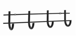 WALTECO Ruhatartó állvány 300x75 mm 4 akasztóval fekete (WT-8068)