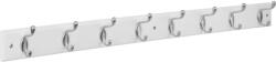 Walteco Ruhatartó 850x70 mm 8 akasztó fehér MDF+matt nikkel FSCŽ (WT-8707)