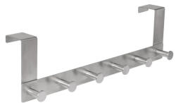 Walteco Ajtóakasztó 6 kampóval 40 mm-es felfüggesztéssel rozsdamentes acél (WT-8177)