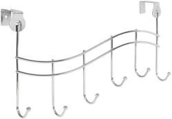Walteco Hullámos ajtóakasztó 6 horog 40 mm-es felfüggesztés króm (WT-8503)
