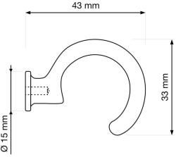 Walteco Brent I kabáttartó króm (WT-4700)