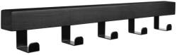 WALTECO Ruhatartó 550x35 mm 5 akasztó fekete MDF+matt fekete FSC (WT-8604)