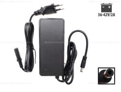  Töltő 42V 2A - 36V (42V töltőfeszültségű), DC 5.5×2.5 mm csatlakozóval