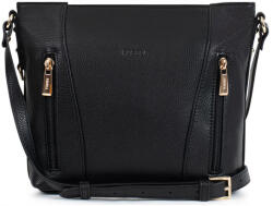 Fagola Bőr női crossbody táska Fagola Lilea - fekete