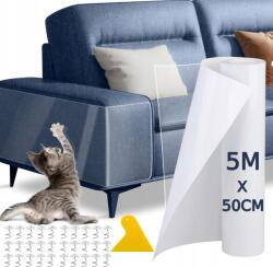  Karcálló ajtóvédő fólia, öntapadós, 30 db-os csappal, 50x500 cm (SFT-05X5M)