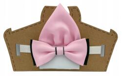  Rózsaszín-fekete csokornyakkendő fiú csokornyakkendővel