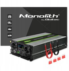 Qoltec Feszültség átalakító Qoltec Monolith 3000W 24V/230V Tiszta Sinus LCD