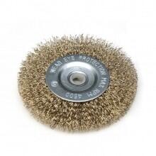 Dedra Drótkorong kefe, sárgaréz bevonatú, 150 mm, furat átmérő: 16 mm (F33-150)