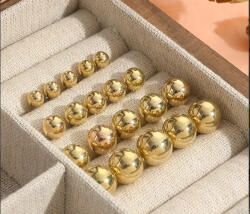  Arany Színű Szintetikus Kagyló Gyöngy Fülbevaló Ezüst Színű Fém Pálcán 7, 5mm