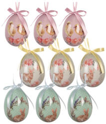 Clayre & Eef Set 9 oua decorative Paste multicolor Ø 5x8 cm (66447)