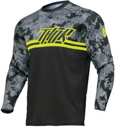 Thor MX Tricou Enduro - Cross THOR SECTOR DIGI CAMO 2024 · Negru / Gri / Verde-Fluo
