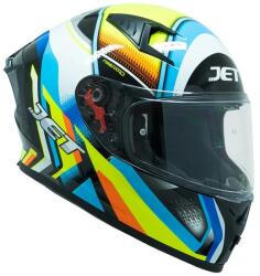 JET Cască Moto Integrală JET SCUD WHIZ · Galben-Fluo / Albastru / Alb