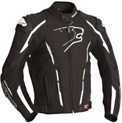 Bering Geacă Moto din Piele & Textil BERING STORM-R · Negru / Alb
