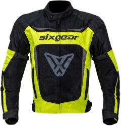 Sixgear Geacă Moto de Vară din Textil SIXGEAR COOLER · Negru / Galben-Fluo