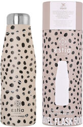 Estia Home Art Travel Flask Save the Aegean Reciclabil Sticlă Termos Oțel inoxidabil Fără BPA 500ml Leopard Taupe 01-16630 (01-16630)