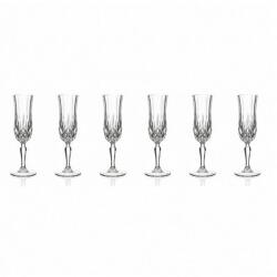 RCR Cristal Set 6 Pahare Cu Picior Pentru Sampanie RCR Cristal Opera Sticla Transparent (25609020006) Pahar