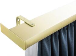 FüggönyFutár Webáruház Előlapos mennyezeti karnis, Decolino, erős fémötvözetből, kétsoros, 140 cm, pezsgő színű