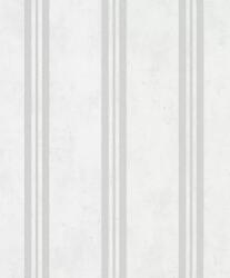 FüggönyFutár Webáruház Vlies tapéta, Marburg City Glam 32635 Klasszikus csíkos design krémfehér szürke ezüst fémes hatás tapéta