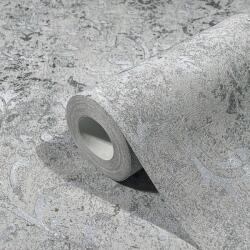 FüggönyFutár Webáruház Szürke és ezüst színű neobarokk mintás vlies tapéta, Marburg, City Glow, 34294