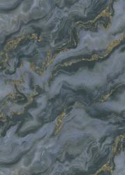 FüggönyFutár Webáruház Kék-arany színű márványmintás Vlies-vinyl tapéta, Erismann Elle Decoration 4, 10447-08